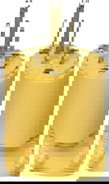 Straight Blade Plug: Commercial, 5-15P, 125VAC, Yellow